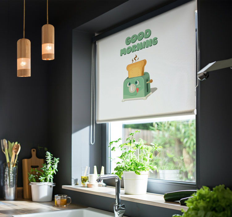 주방 블라인드 토스터와 함께하는 좋은 아침 - TenStickers