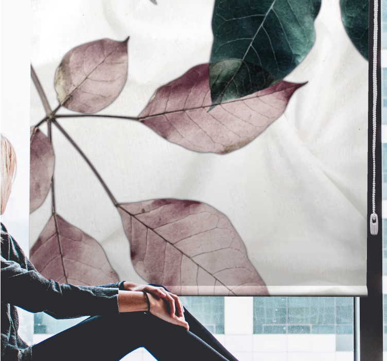 현관 블라인드 식물 모티프 디자인 - TenStickers