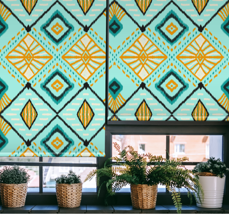 현관 블라인드 기하학적 다이아몬드 무늬 - TenStickers