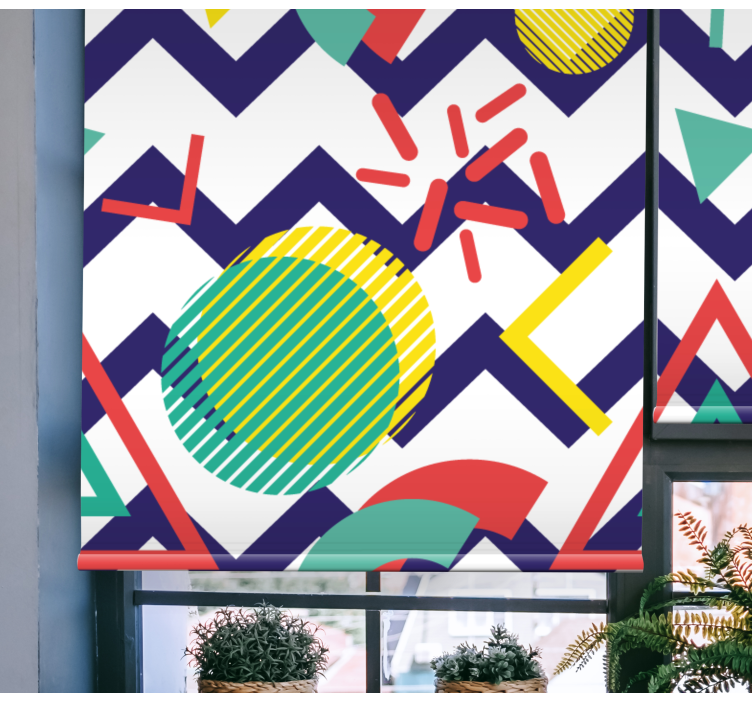 모던 블라인드 추상 재미 도형 - TenStickers