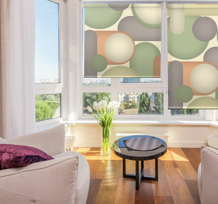 모던 블라인드 기하학적 원 배열 - TenStickers