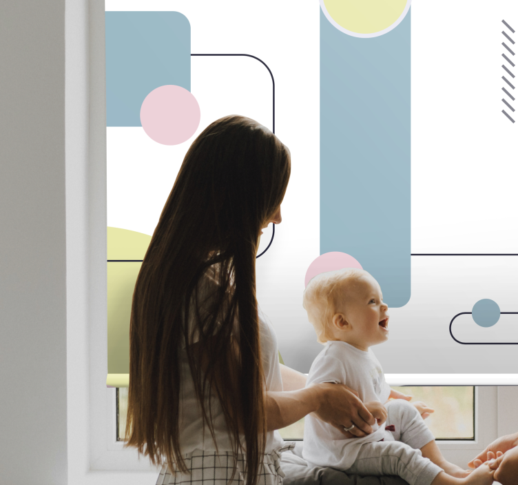 모던 블라인드 기하학적 패턴 놀이 - TenStickers