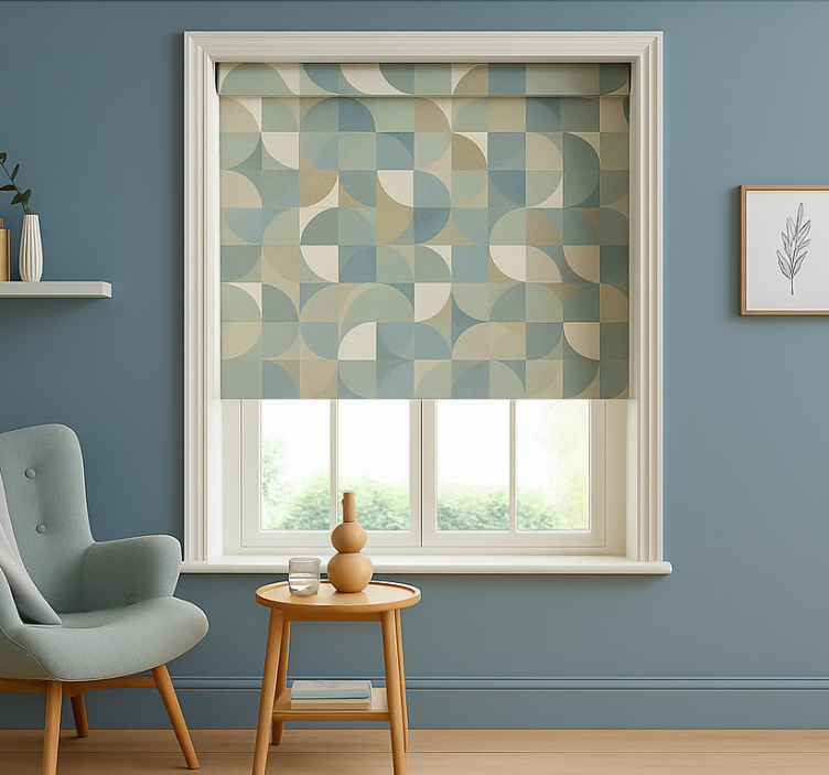 모던 블라인드 녹색 추상 형태 - TenStickers