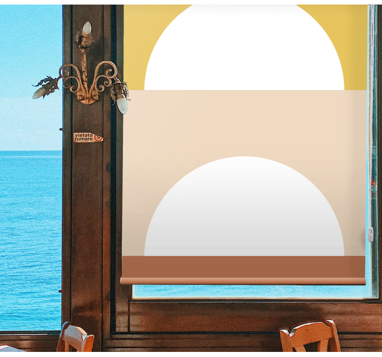 모던 블라인드 일출 원형 디자인 - TenStickers