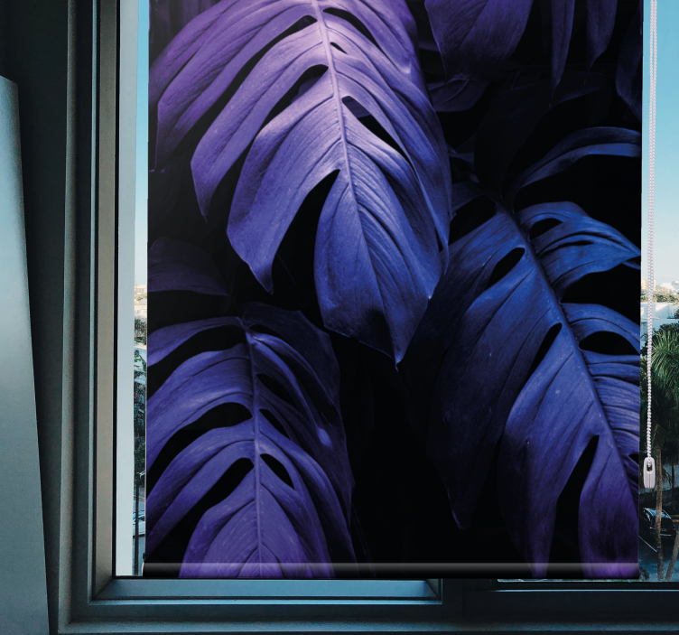 네온 이국적인 잎 더 많은 꽃과 식물 블라인드 - TenStickers