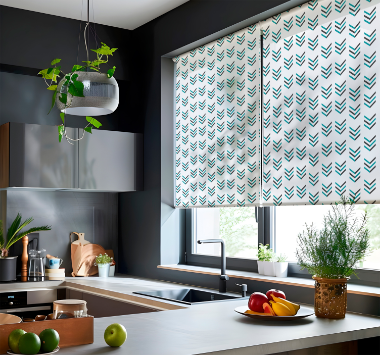 스칸디나비아 스타일 블라인드 파란색 화살표 - TenStickers