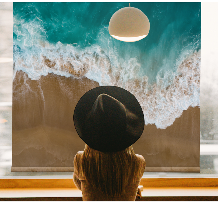 바다와 모래 녹는 마스터 침실 블라인드 - TenStickers