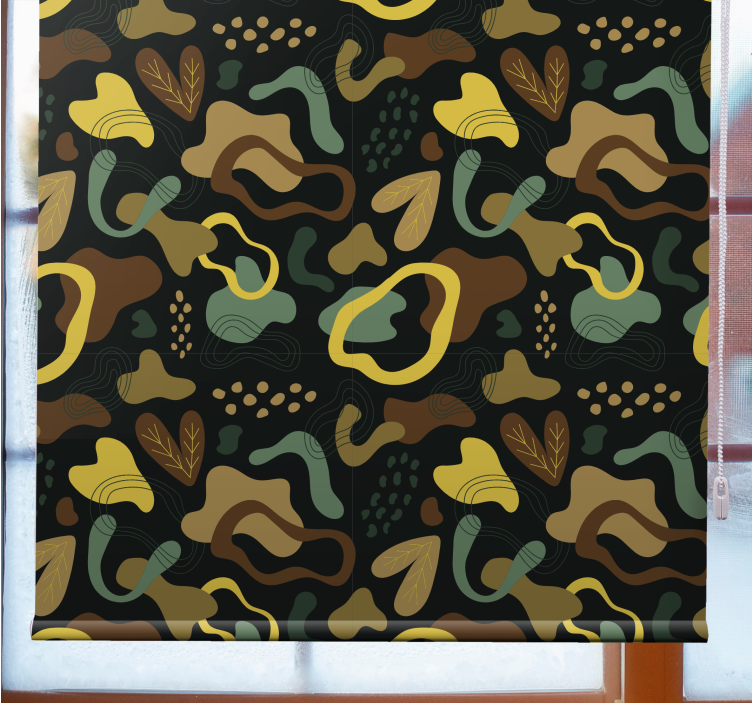 텍스처와 모티프가 있는 블라인드 추상적인 잎 모양 - TenStickers