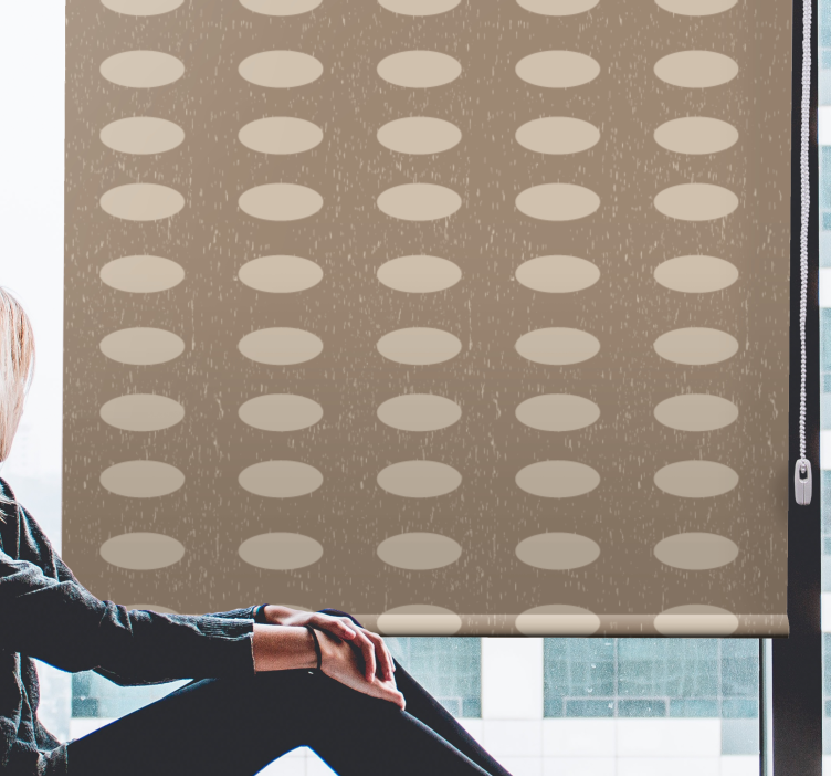 텍스처와 모티프가 있는 블라인드 우아한 타원형 패턴 - TenStickers