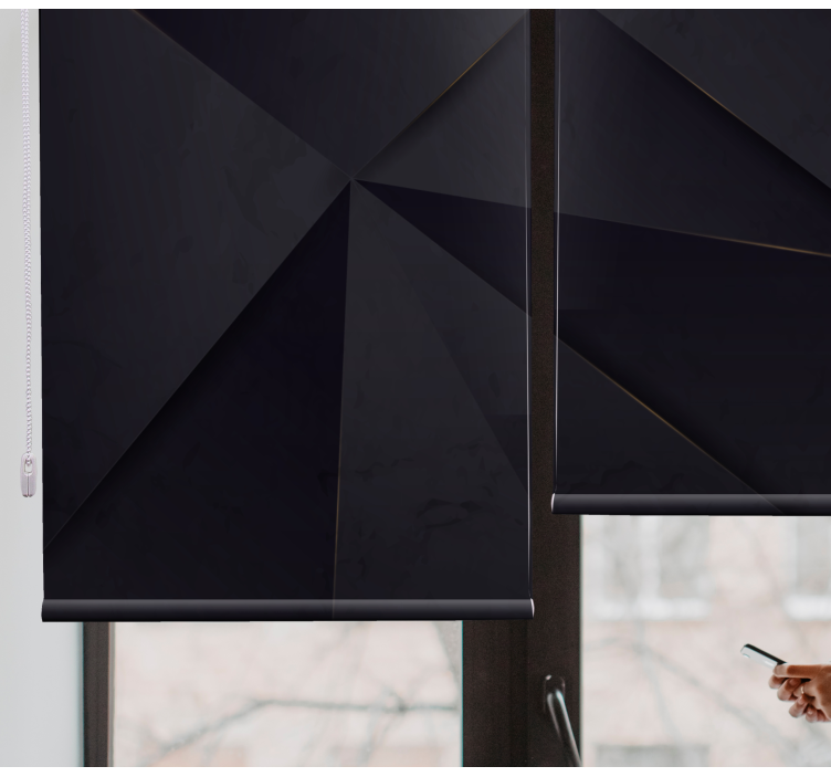 텍스처와 모티프가 있는 블라인드 기하학적 검은 모티프 - TenStickers