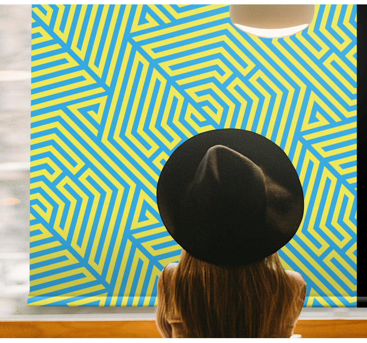 텍스처와 모티프가 있는 블라인드 기하학적 선형 배열 - TenStickers