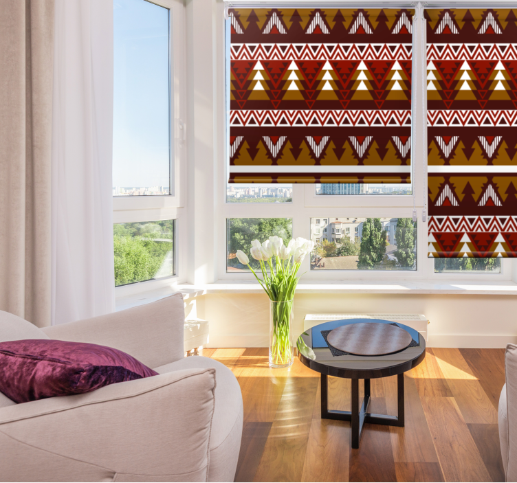 스칸디나비아 스타일 블라인드 기하학적 숲 패턴 - TenStickers