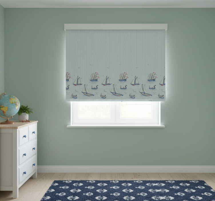 스칸디나비아 스타일 블라인드 바다색 항해선 - TenStickers