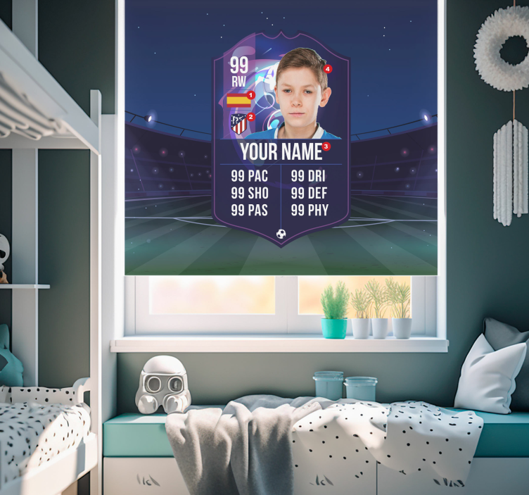 아동용 블라인드 축구 선수 카드 - TenStickers