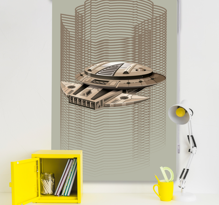 우주선 괴짜 롤러 블라인드 - TenStickers