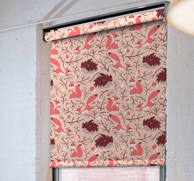 다람쥐와 고슴도치 노르딕 블라인드 - TenStickers