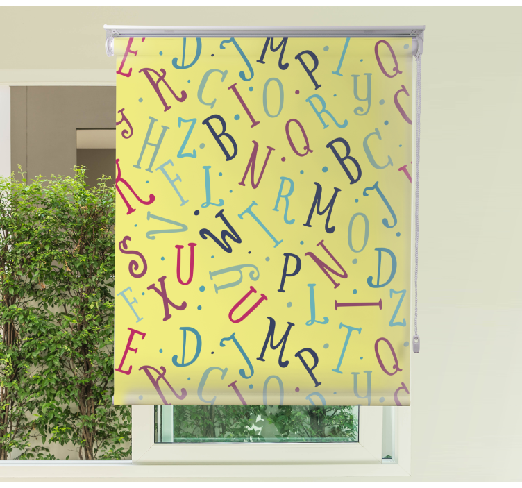 텍스트가 있는 블라인드 알파벳 색깔 편지 - TenStickers