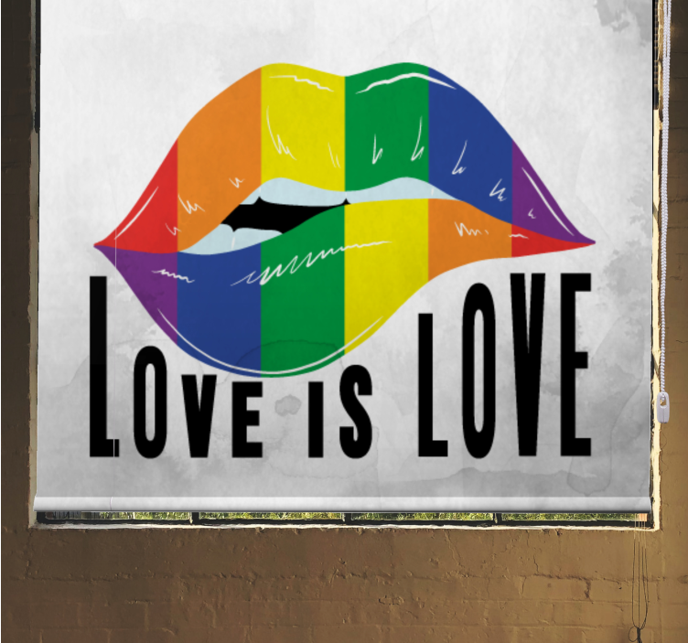 텍스트가 있는 블라인드 무지개 입술 아트 - TenStickers