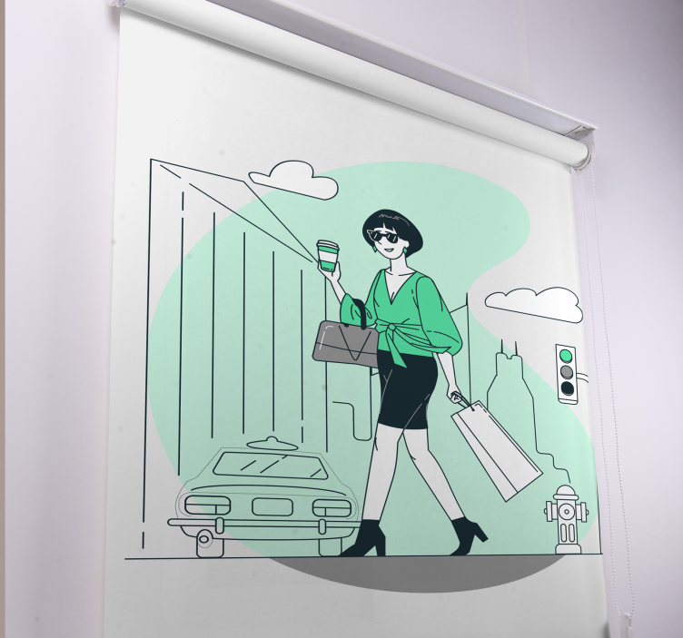 텍스트가 있는 블라인드 세련된 도시 생활 - TenStickers