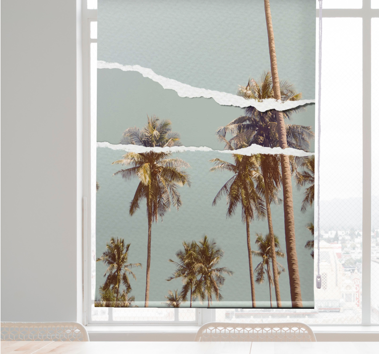 나무가 있는 블라인드 팜 여름 디자인 - TenStickers