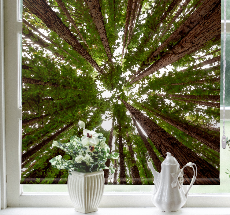 나무가 있는 블라인드 키 큰 캐노피 디자인 - TenStickers