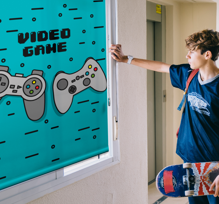 두 개의 복고풍 컨트롤러 괴짜 롤러 블라인드 - TenStickers