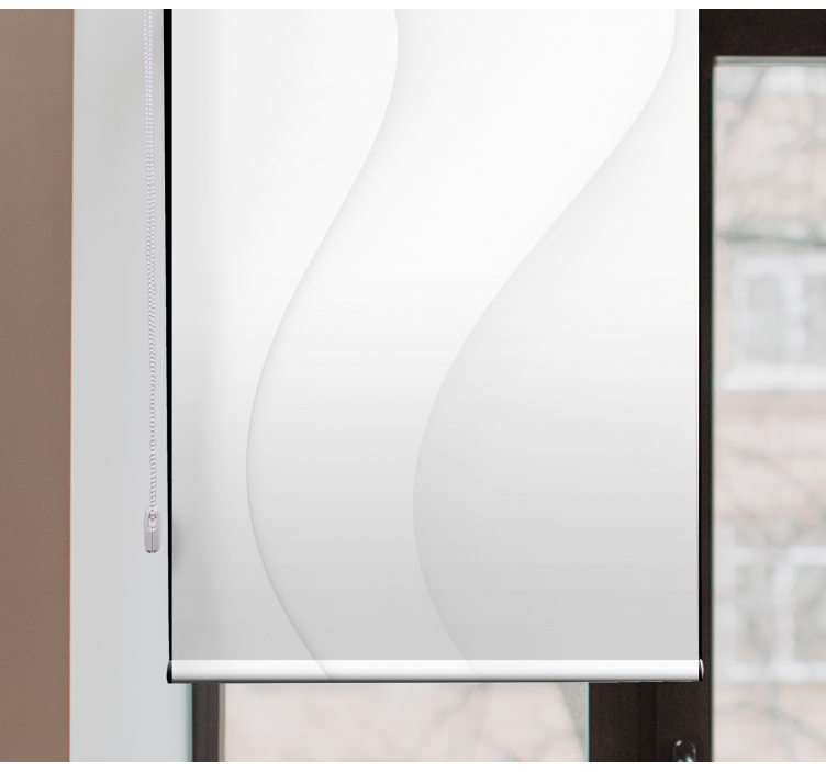 흰색 현대 모양 마스터 침실 블라인드 - TenStickers
