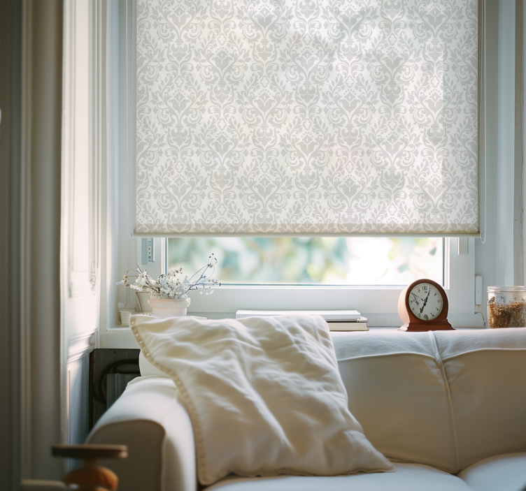 화이트 블라인드 그런지 다마스크천 - TenStickers