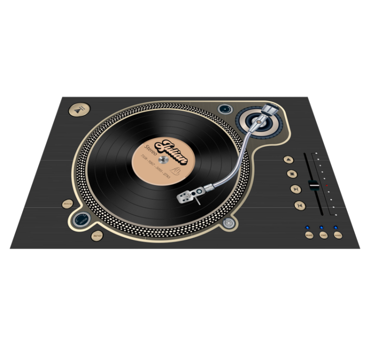 비닐 디스크 이름 플레이스 매트 - TenStickers