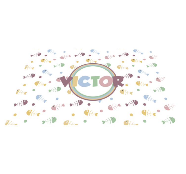 어린 이용 식탁보 활기찬 물고기 컨셉 - TenStickers