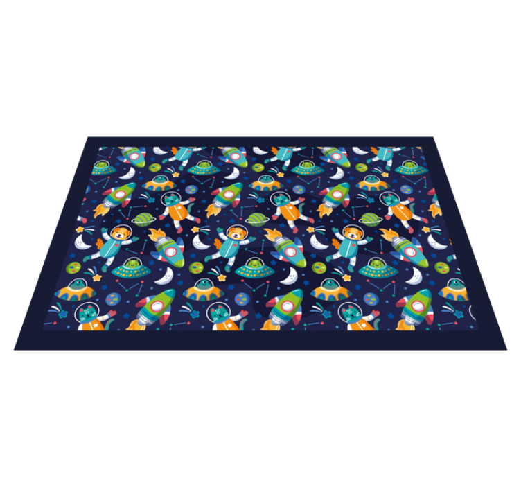 어린 이용 식탁보 우주 모험의 다채로운 색깔 - TenStickers