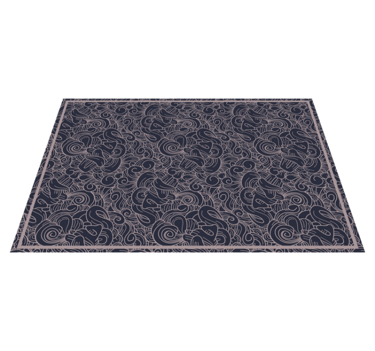 질감이 있는 식탁보 소용돌이 선 패턴 - TenStickers