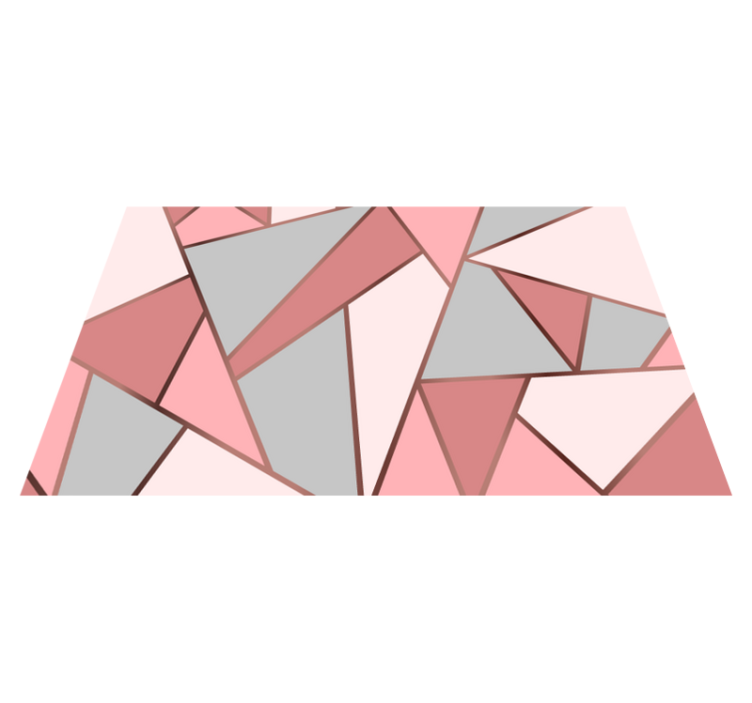 핑크 패턴과 골드 라인 원래 플레이스 매트 - TenStickers