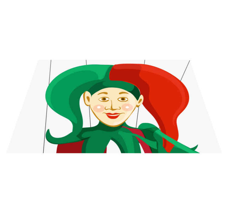 벽난로 카프리초소 광대 캐릭터 일러스트 - TenStickers