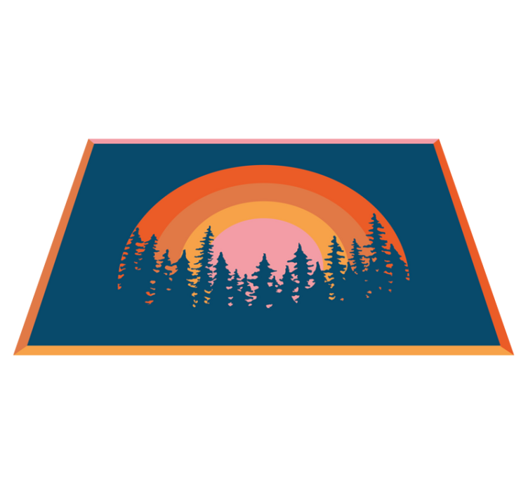 벽난로 카프리초소 생생한 무지개 풍경 - TenStickers