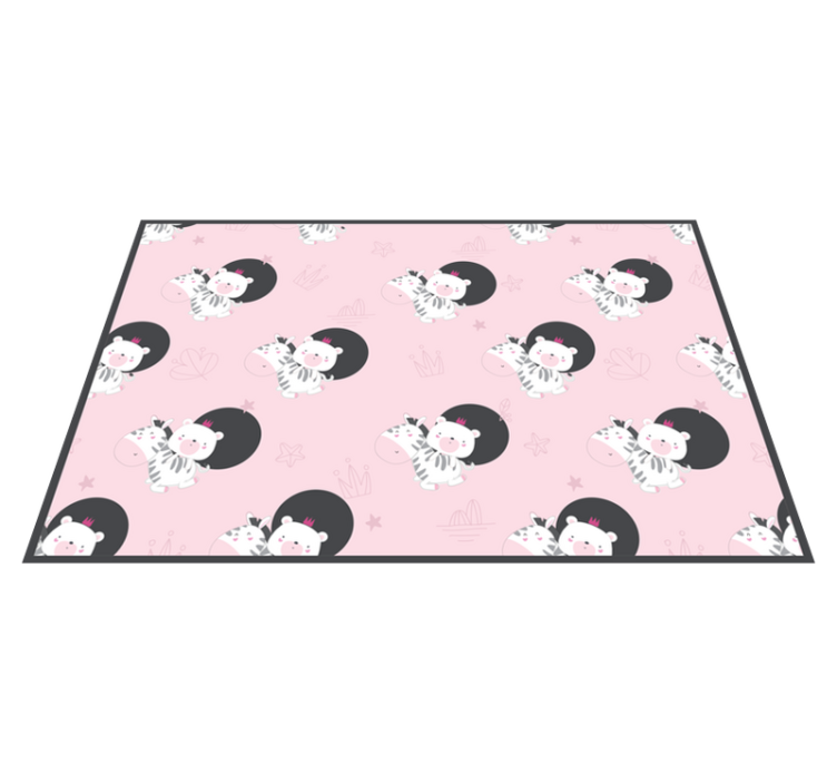 어린 이용 식탁보 귀여운 얼룩말 일러스트 - TenStickers