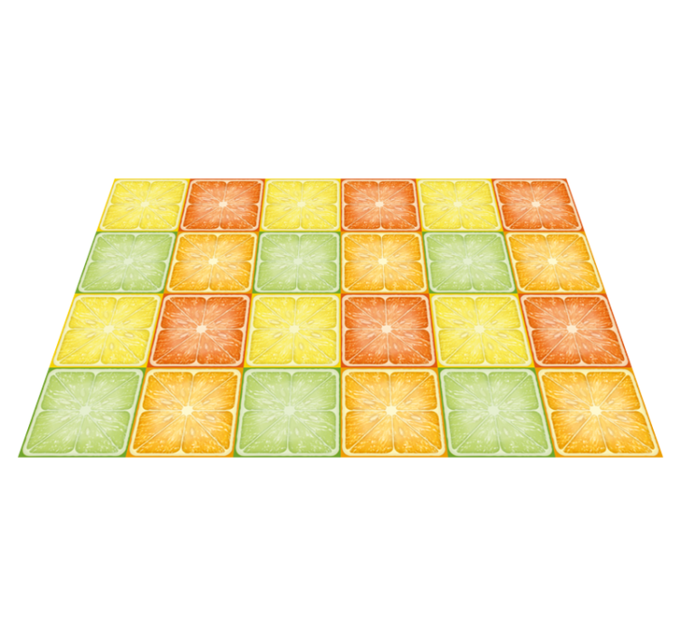 벽난로 카프리초소 감귤 슬라이스 패턴 - TenStickers