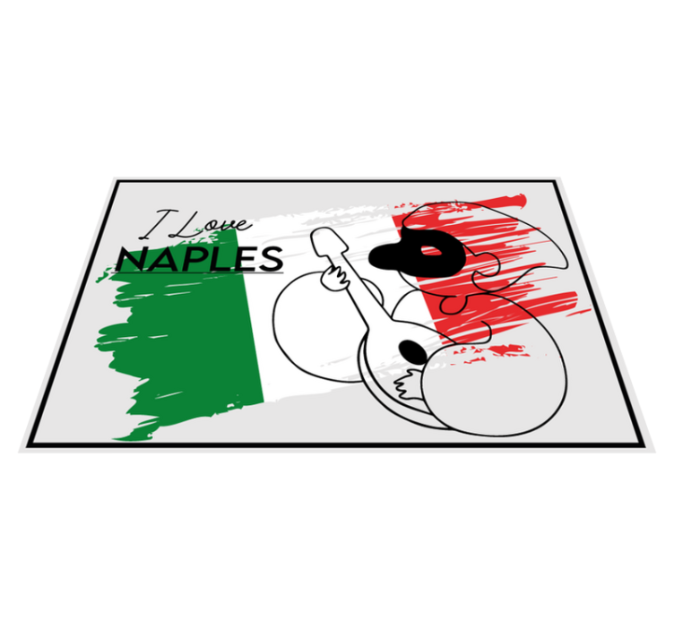 식탁보 코밀라 나폴리 디자인 사랑해요 - TenStickers