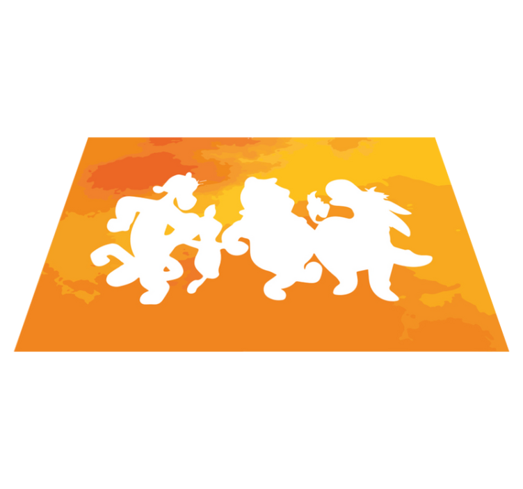 곰돌이 푸와 갱 아이들 플레이스 매트 - TenStickers