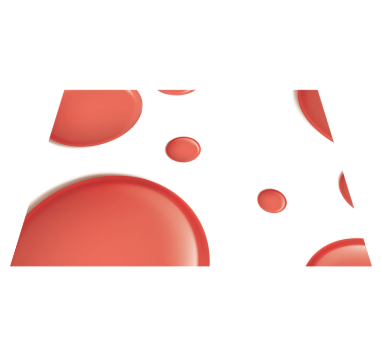 빨간색 현대 원 빨간색 플레이스 매트 - TenStickers