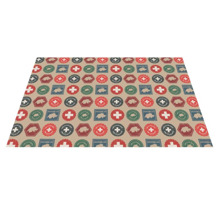 벽난로 카프리초소 스위스 국기 씰 - TenStickers