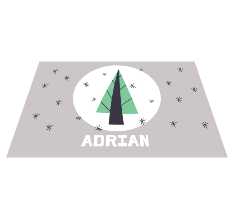 개인화 된 크리스마스 트리 크리스마스 placemats - TenStickers
