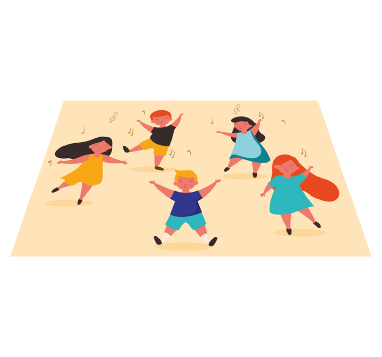 홈 플레이스 매트 댄스 아이 - TenStickers