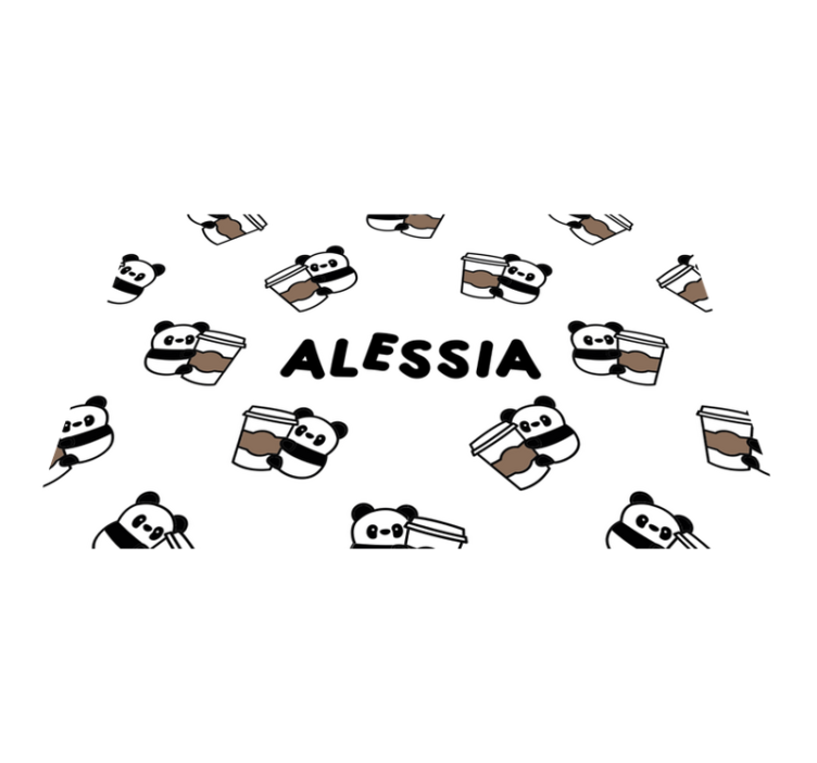 어린 이용 식탁보 귀여운 판다 캐릭터 - TenStickers