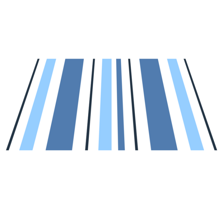 현대식 식탁보 스트라이프 블루 테이블매트 - TenStickers