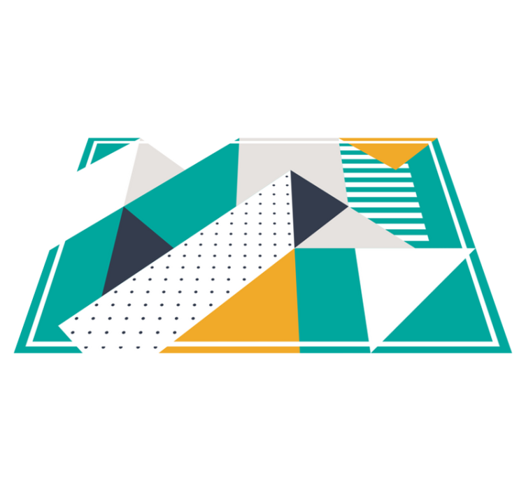 현대식 식탁보 기하학적 패턴 형태 - TenStickers