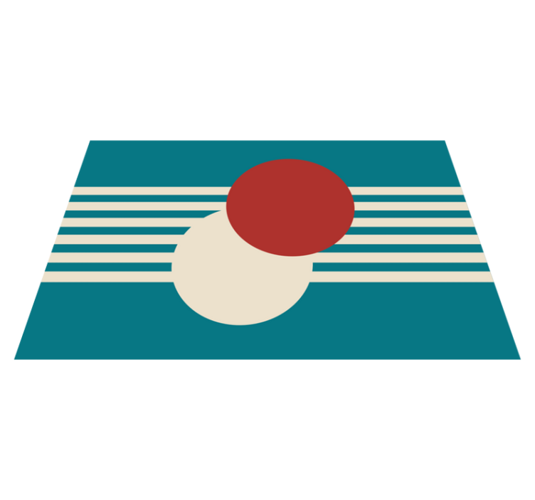 현대식 식탁보 추상적인 컬러풀한 형태 - TenStickers