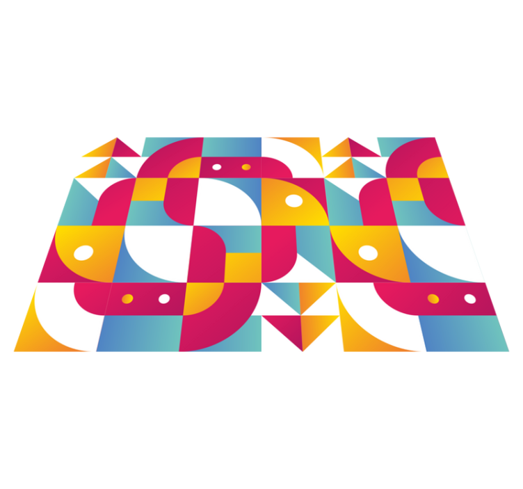 현대식 식탁보 대담한 기하학적 패턴 - TenStickers