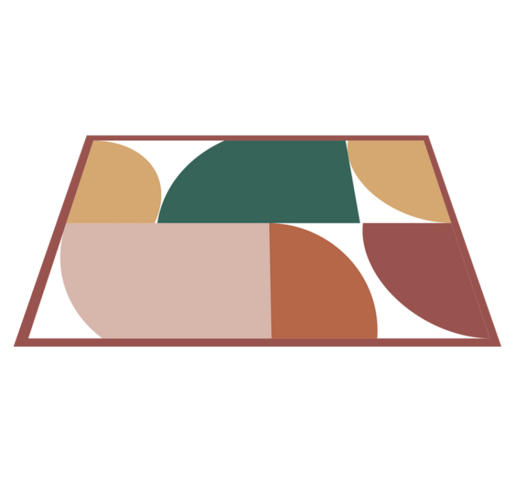 현대식 식탁보 기하학적 색상 구획 - TenStickers