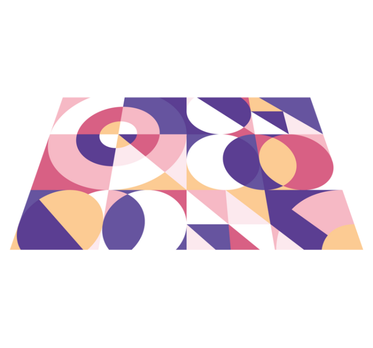 현대식 식탁보 기하학적 색상 배열 - TenStickers